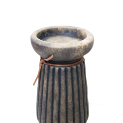 Świecznik betonowy gliniany Brązowy 27cm